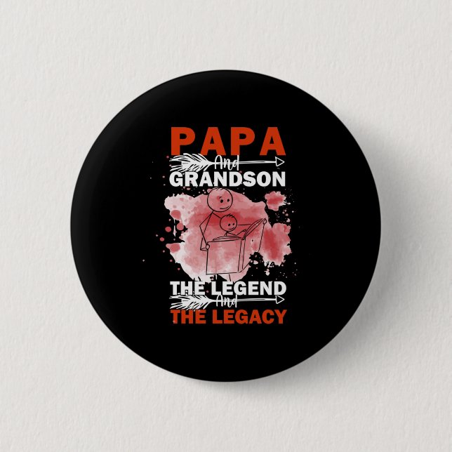 Grandfather-offerter | Pappa och Grandson Knapp (Framsida)