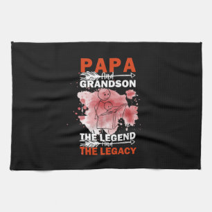 Grandfather-offerter Pappa och Grandson Kökshandduk