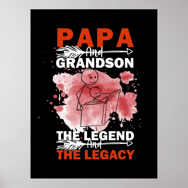 Grandfather-offerter | Pappa och Grandson Poster (Framsidan)