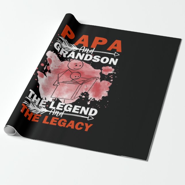 Grandfather-offerter | Pappa och Grandson Presentpapper (Utrullad)