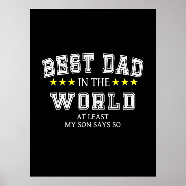 Grandfather-offerter | Världens bästa Pappa Poster (Framsidan)