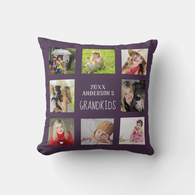 Grandfather PHOTO Collage Gift Kudde (Framsida)