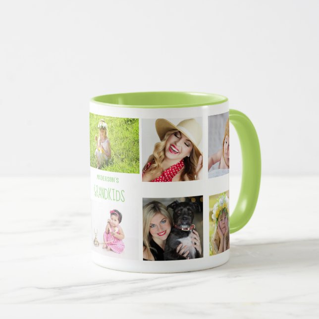 Grandfather PHOTO Collage Gift Mugg (Framsida höger)