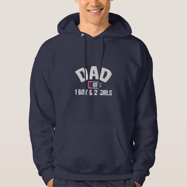 Grandfather Quotes | Dad Of One Boy Hoodie (Framsida)