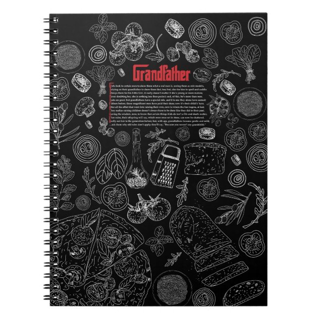 Grandfather Recipe Notebook Anteckningsbok (Framsidan)