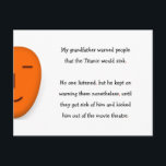 Grandfather Warned Titanic Sink Funny Humor Joke Vykort<br><div class="desc">Ett lustigt,  superskoj-skämt citat humor skickar ett leende vykort med en farfar,  Titanic,  dess sjunkande och allmänheten. Ett roligt,  humoristiskt vykort som hjälper dig att sprida ett leende,   ett skratt med vänner och nära. Och säg "jag log dig":-)</div>