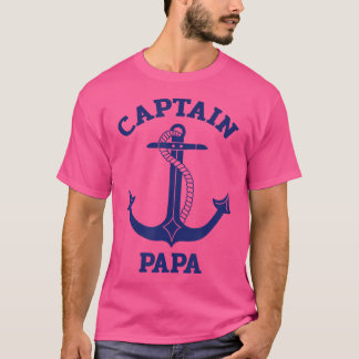 Grandfather'S Day Nautical Anchor Captain Papa T Shirt