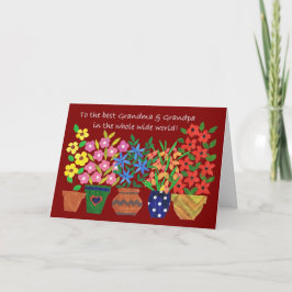 Grandföräldrar Day Card - Flower Power Kort