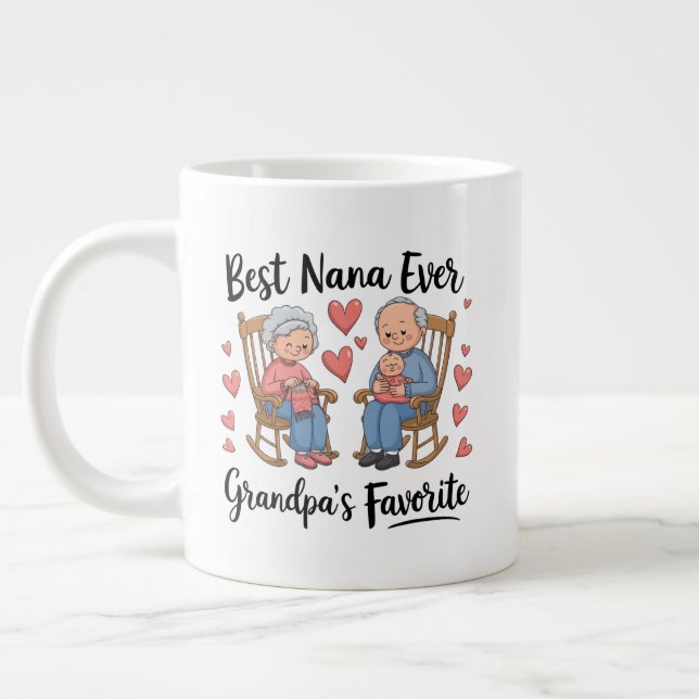 Grandföräldrar Day Jumbo Mugg (Vänster)