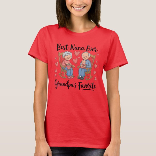 Grandföräldrar Day T Shirt (Framsida)