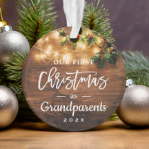 Grandföräldrar First jul String Ljus Photo