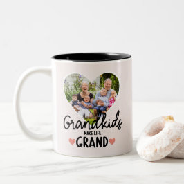 Grandföräldrar Gift Nana Pappa Grandchild Photo Na Två-Tonad Mugg
