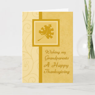 Grandföräldrar Happy thanksgiving Card Helgkort