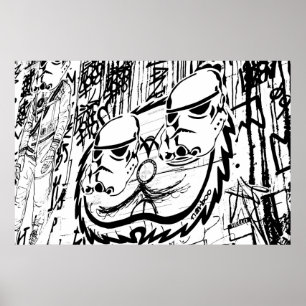 Grändgrafittitryck Poster