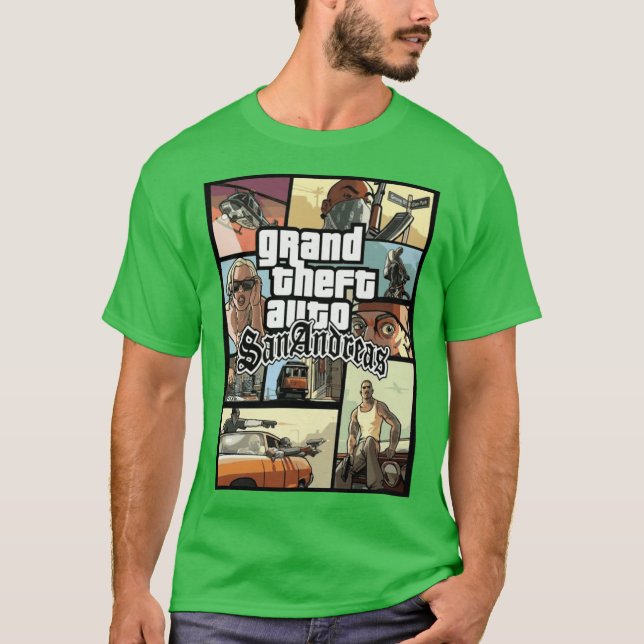 Grandheft Auto SA familj T Shirt (Framsida)