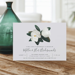 Grandiflora Södra Magnolia Bridesmaids Brunch Inbjudningar