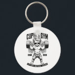 Grandio Design Valentines Day Gattes - ett fantast Nyckelring<br><div class="desc">Grandio Design Valentine Day Gifts från den berömda Retro-Vintagen Cute Cherub Angel Bodybuilding der Sungles Barbell Gym Fitness Training - Grått</div>