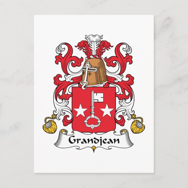 Grandjean Family Crest Vykort (Framsida)
