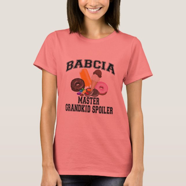 Grandkid Spoiler Babcia T Shirt (Framsida)