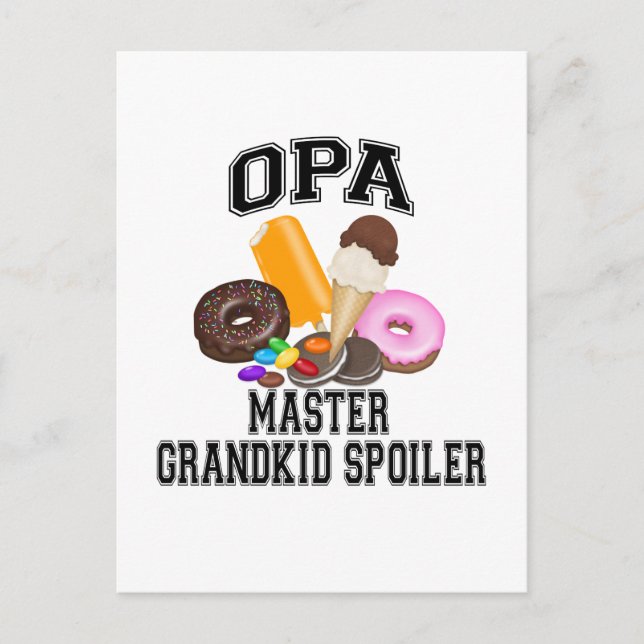 Grandkid Spoiler Opa Vykort (Framsida)