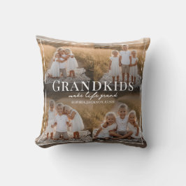 Grandkids Make Life Grand Grandparent Gift Photo Kudde