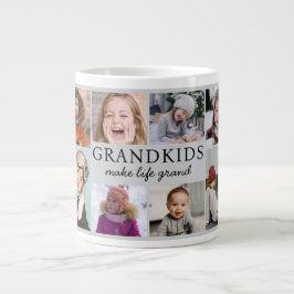 Grandkids Make Life Grand Photo Collage Keepsake Jumbo Mugg