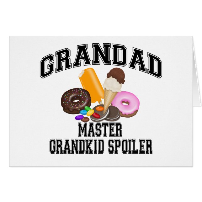 GrandkidSpoilerGrandad Hälsningskort (Framsidan Horizontal)