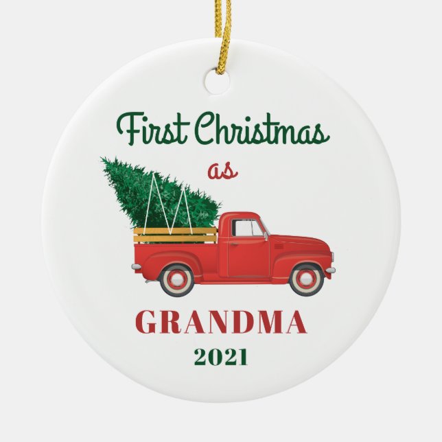 Grandma 1:a julfamiljen, Helgdag Julgransprydnad Keramik (Framsidan)