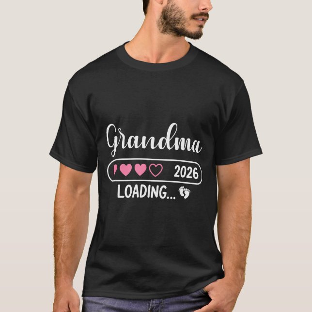 Grandma 2026 Loading New Grandma Est 2026  T Shirt (Framsida)