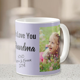 Grandma 2 Photos Lila Kaffemugg