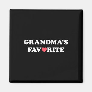 Grandma's Favorite (med Red Heart) T-shirt.pn Magnet