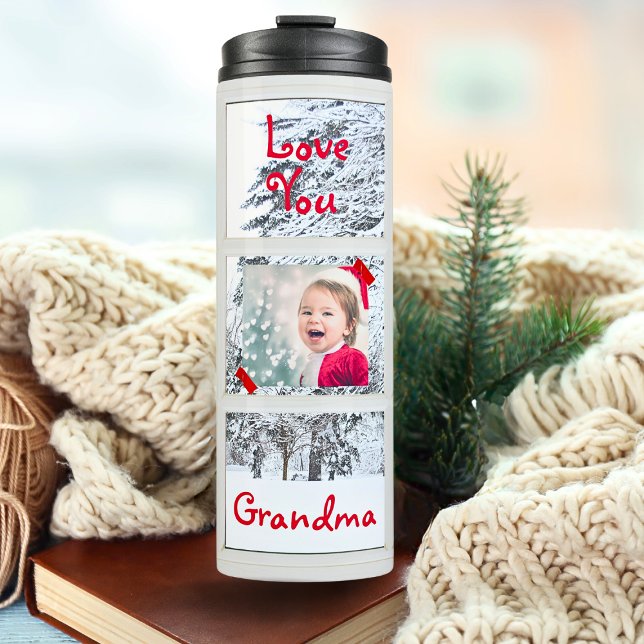 Grandma 5 Photo Template Snowy jul (Skapare uppladdad)