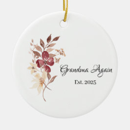 Grandma Again  Est. Year  Julgransprydnad Keramik