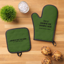 Grandma and Grandpa Funny Oven Mitt Set