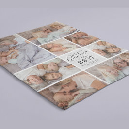 Grandma är Best Photo Collage Fleece Blanket