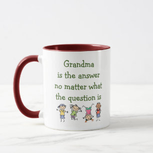 Grandma är Response Roligt Kids Mugg