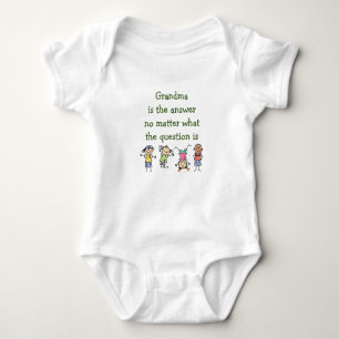 Grandma är Response Roligt Kids Quote T Shirt