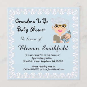 GrandMa att bli inbjudan till babyskor