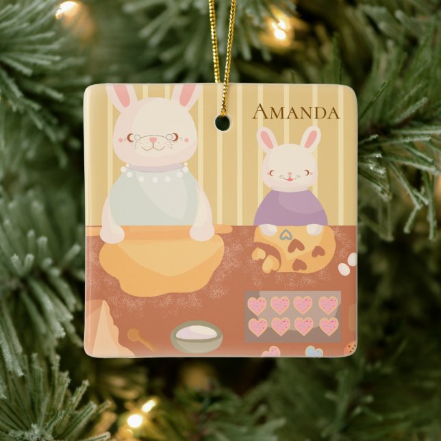 Grandma Baking Cookies Julgransprydnad Keramik (Träd)