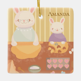 Grandma Baking Cookies Julgransprydnad Keramik