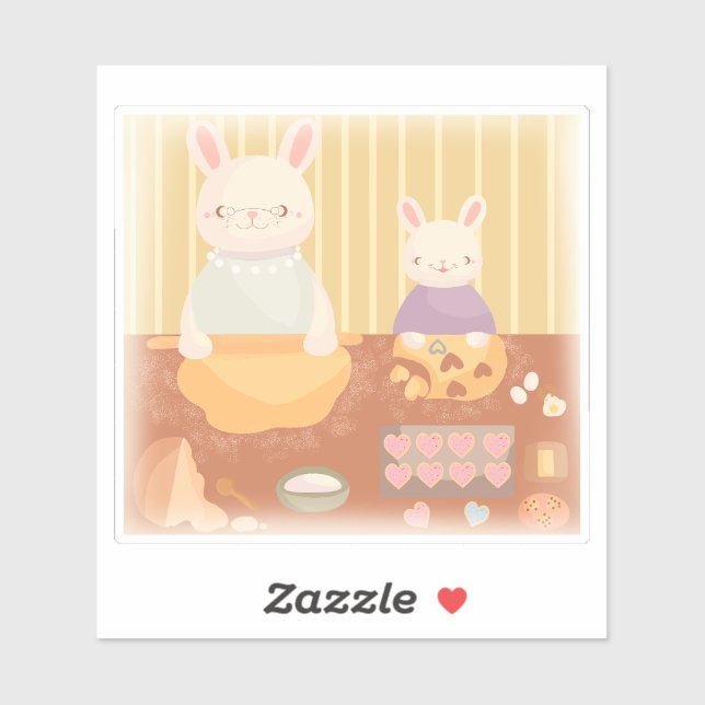 Grandma Baking Cookies Klistermärken (Ark)