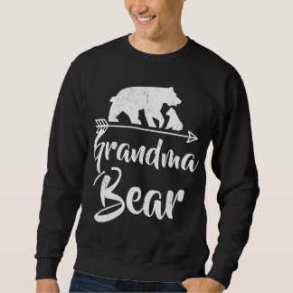 Grandma Bear Best Gift Mor Fars dag Lång Ärmad Tröja