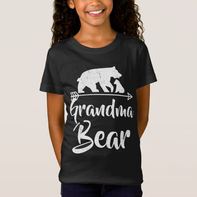 Grandma Bear Best Gift Mor Fars dag T Shirt (Framsida)