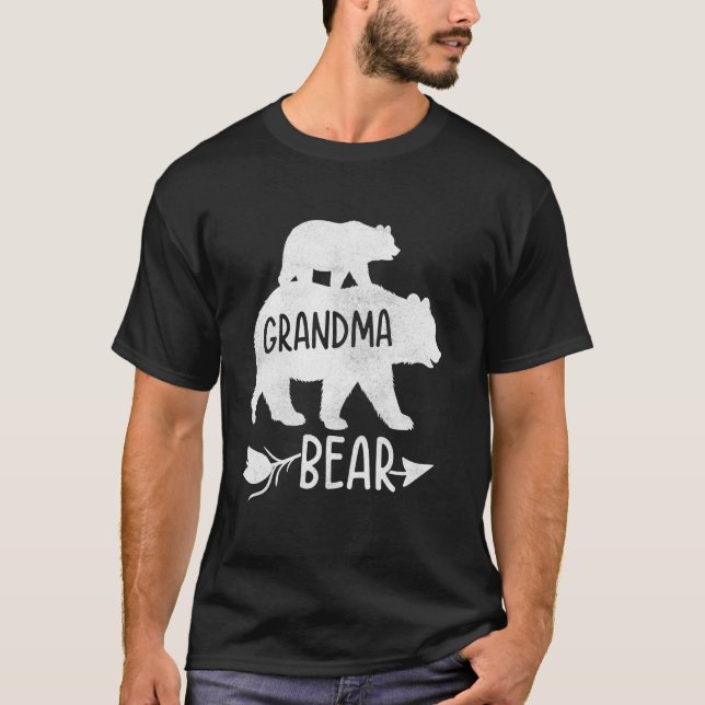 Grandma Bear Matching Family Bear Mors dag Wome T Shirt (Framsida)