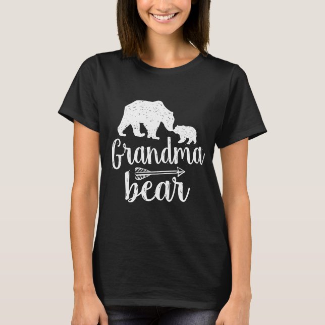 Grandma Bear Mors dag Gift T Shirt (Framsida)