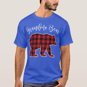 Grandma Bear Pajama Red Buffalo Julafton Funny Fam T Shirt