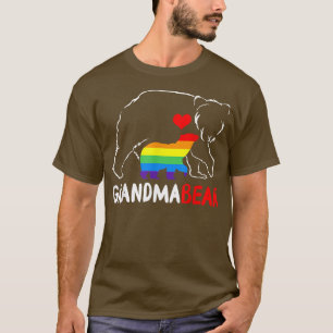 Grandma Bear Proud Mamma Mamma Rainbow LGBT Pride T Shirt