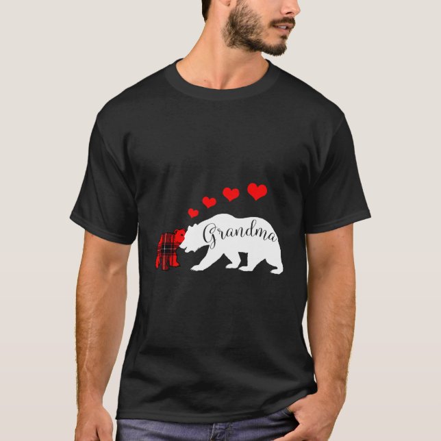 Grandma Bear Valentines day Hoodie Mors dag Wom T Shirt (Framsida)
