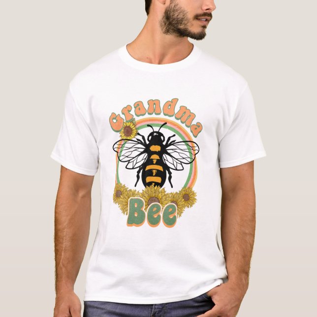 Grandma Bee Birthday Matching T Shirt (Framsida)