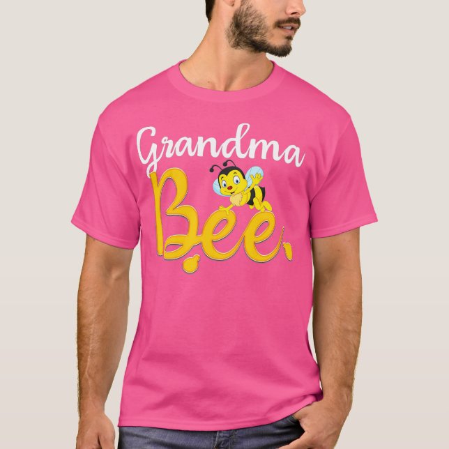 Grandma Bee Matching Family First Bee Day T Shirt (Framsida)